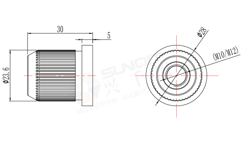 1.2復(fù)合管筒套尺寸圖 1.2復(fù)合管筒套尺寸圖