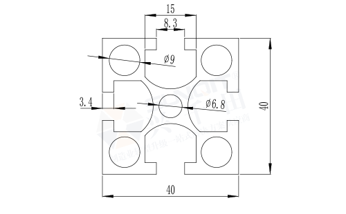 4040國標(biāo)型材A 4040國標(biāo)型材A