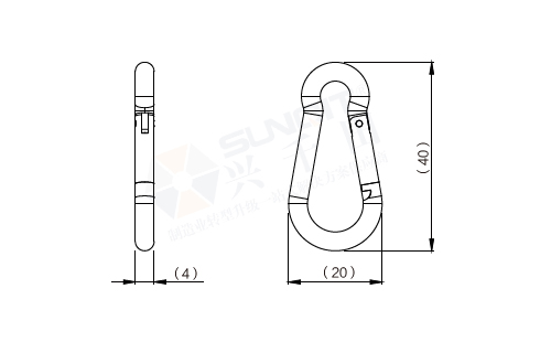 電批滑輪掛鉤尺寸圖